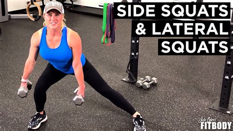 How To Do The Side Squat And Lateral Squat Exercise Demonstration Youtube