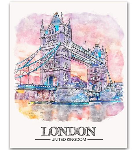 London Tower Bridge Modern Wall Art Travel Prints