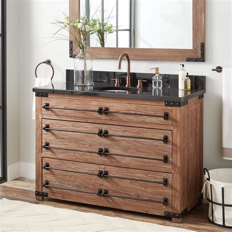 48 Benoist Reclaimed Wood Console Vanity For Undermount Sink Gray