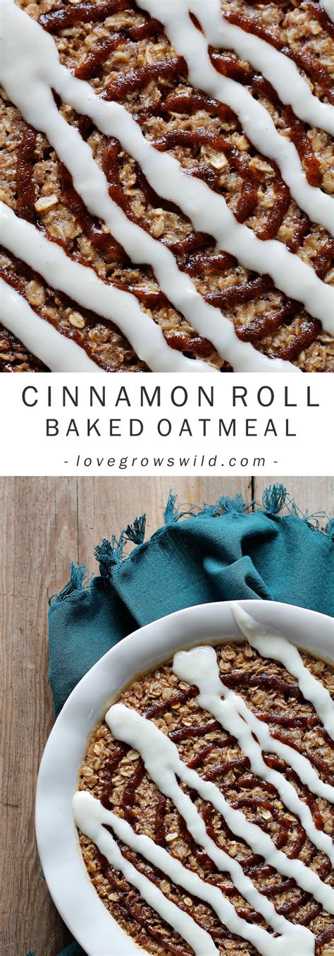 Depending on your reason for wanting to make it without powdered sugar there are several options. Cinnamon Roll Baked Oatmeal - Love Grows Wild