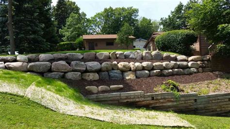 Block Natural Stone Or Boulder Wall Retaining Walls Ns Landscapes