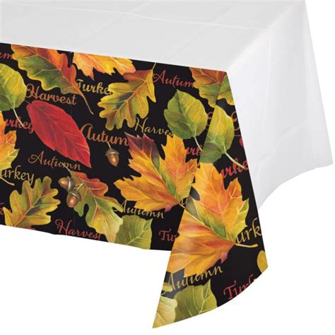 Autumn Expressions Plastic Tablecloth Party At Lewis Elegant Party