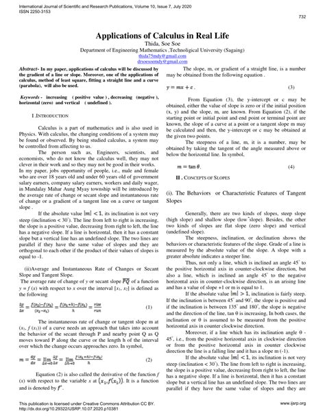 Pdf Applications Of Calculus In Real Life
