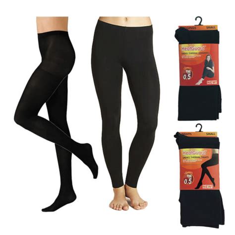 ladies womens fleece lined thermal tights warm winter thick cosy black size s xl ebay