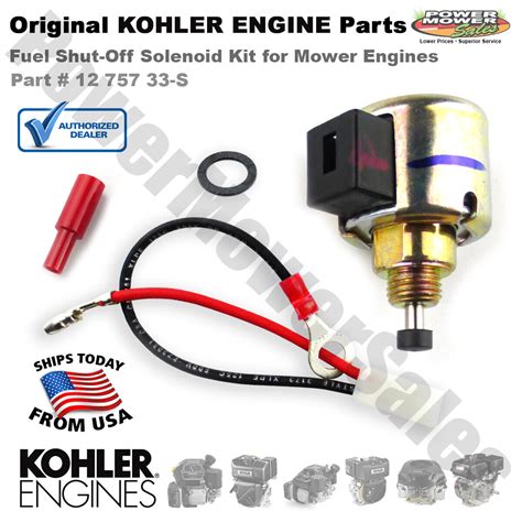 Genuine Kohler Fuel Shut Off Solenoid Kit For Mower Engines 26501 12