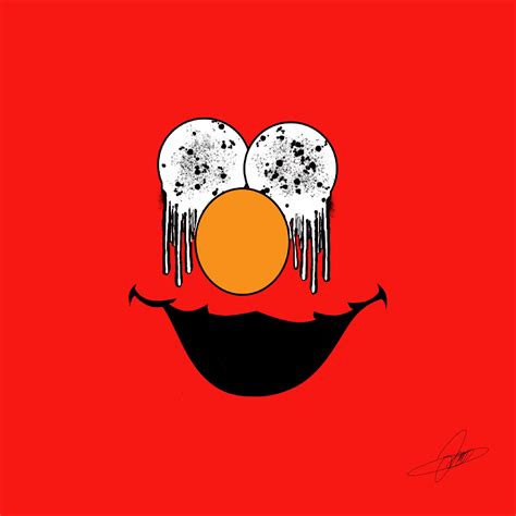 Free Download Yung On X Elmo Drip Art Wallpaper Elmo Sesamestreet