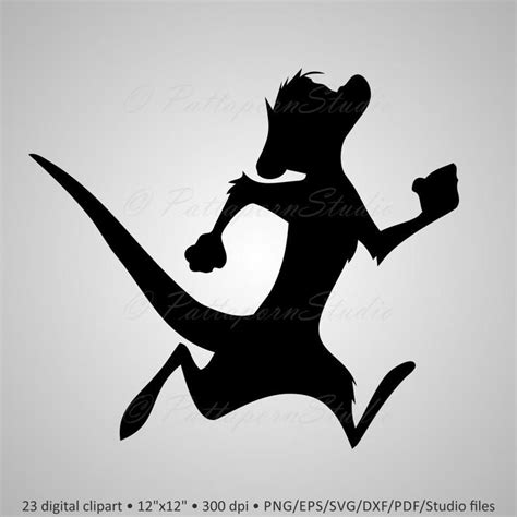 Buy 2 Get 1 Free Digital Clipart Silhouettes Lion King Etsy In 2021