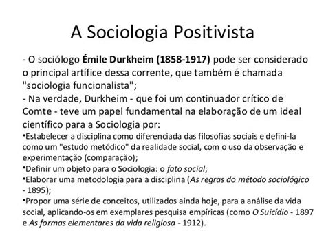 Sociologia Antecedentes E Positivismo