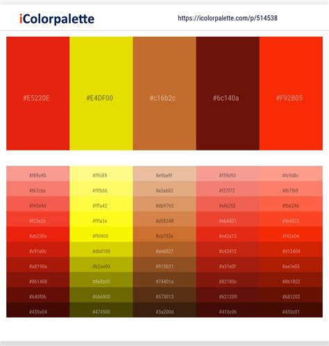 450 Latest Color Schemes With Scarlet Color Tone Combinations 2023