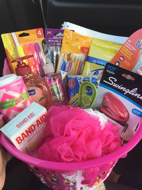Going to college gifts for boyfriend Made my friend a going away basket for college with all ...