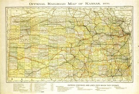 Official Railroad Map Of Kansas 1899 Kansas Memory Kansas