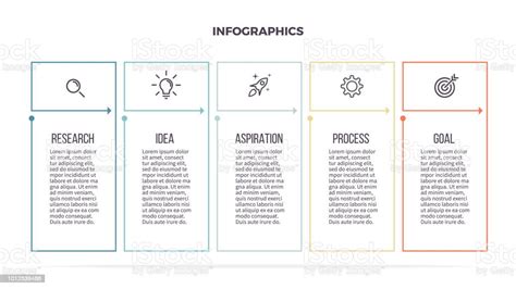 Business Infographics Informational Table With 5 Steps Column Options