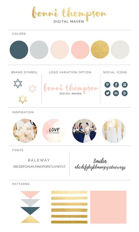 My Brand Board Blue Blush White Gold