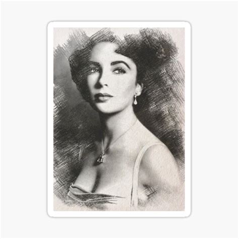 Elizabeth Taylor Portrait Elizabeth Taylor Sticker For Sale By