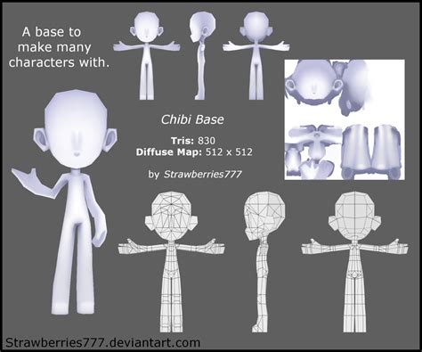 3d Chibi Base By Crysenley On Deviantart