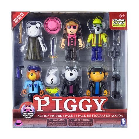 Piggy Official Store Piggy Action Figure 6 Pack 6 Buildable Toys W
