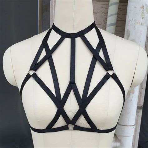 buy exotic apparel black women body harness cage bra gothic harajuku sexy