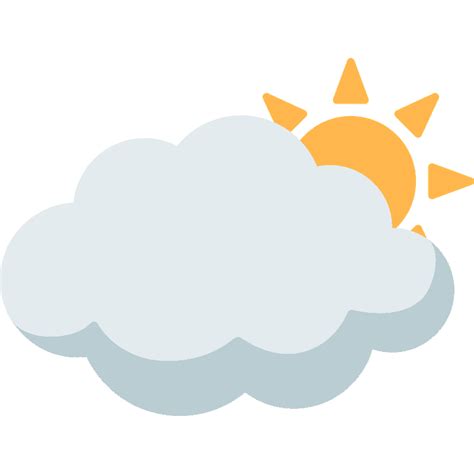 Sun Behind Large Cloud Emoji Clipart Free Download Transparent Png