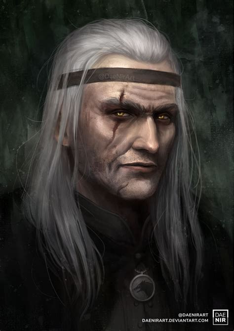 Geralt Book version by DaenirArt on DeviantArt Белые волки Фэндомы