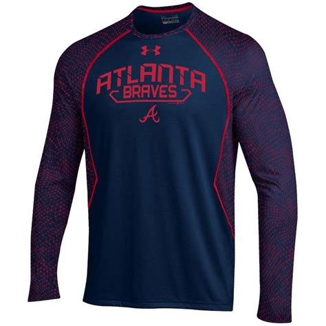 Atlanta Braves Under Armour Apex Print Performance Long Sleeve T Shirt