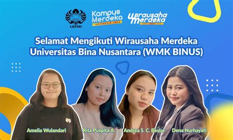 Selamat Mengikuti Wirausaha Merdeka Universitas Bina Nusantara Wmk