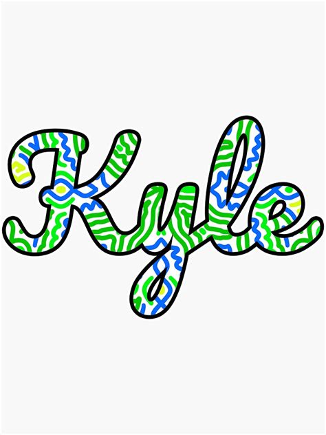 Kyle Handwritten Name Sticker By Inknames Redbubble