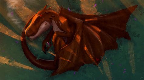 Wallpaper Joeyjazz Fantasy Art Dragon Sleeping 2560x1440 Joejazz