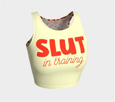 slut in training sexy fitted crop top naughty slut shirt for etsy