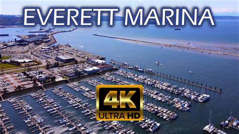 Everett Washington In 4k Aerial Views Of Everett Marina And Jetty