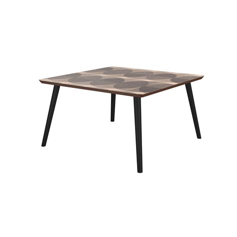 Espresso Square Coffee Table In Pattern Play