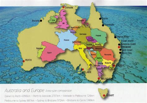 Australia Map Vs Usa