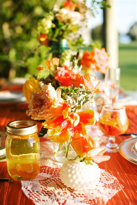 Rustic Citrus Wedding Inspiration Outdoor Spring Wedding Ideas Lace