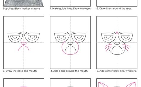 How To Draw Grumpy Cat Step By Step Otosection