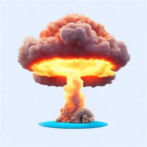 Premium Ai Image Nuclear Explosion Mushroom Cloud Generative Ai