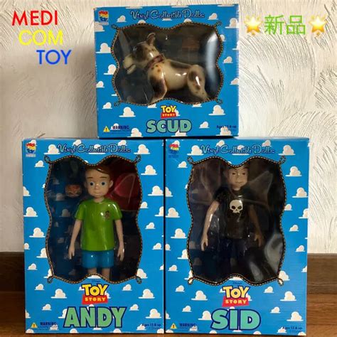 Medicom Toy Toy Story Andy Sid Scud Vcd Vinyl Collectible Doll Disney