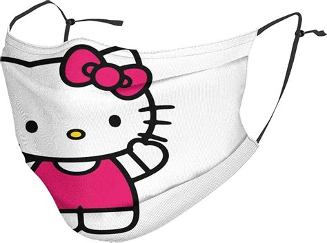 Hello Kitty Adult Mens Face Mask Adjustable Reusable Washable 3 Layers