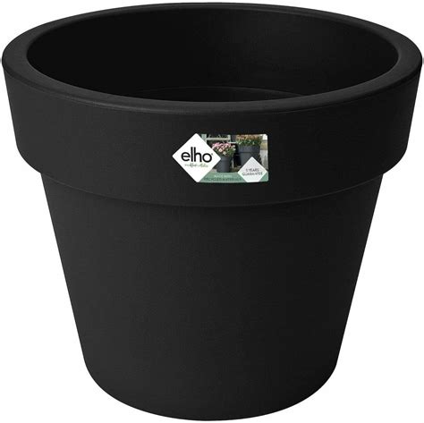 Extra Large 47cm Round Barrel Planter Plastic Plant Pot Black Etsy