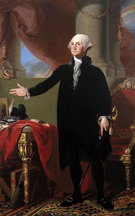 Portrait Of Standing George Washington Painting By Gilbert Stuart
