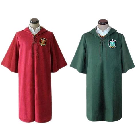 Harry Potter Robe Cloak Gryffindor Slytherin Quidditch Cosplay Costume
