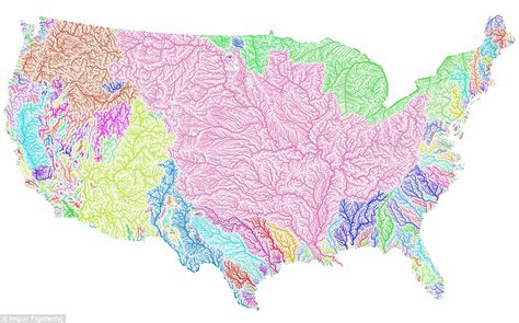 Imgur User Shows Map Of Every River Basin In The Us Daily Mail Online