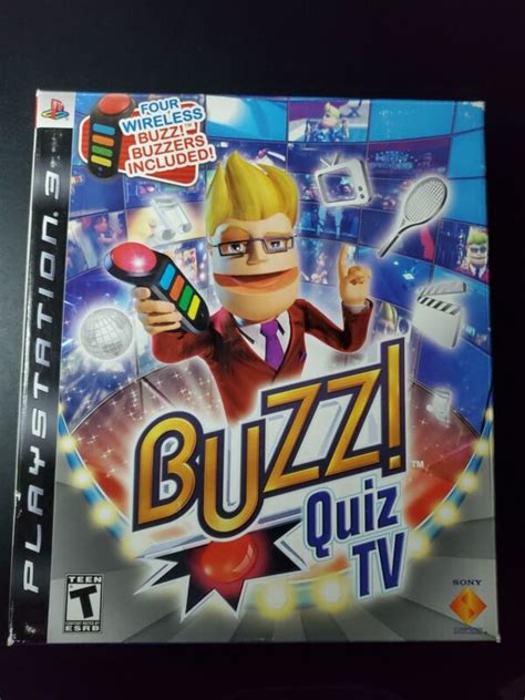 Buzz Quiz Tv Sony Playstation 3 Ps3 Ln Perfect Condition Complete W