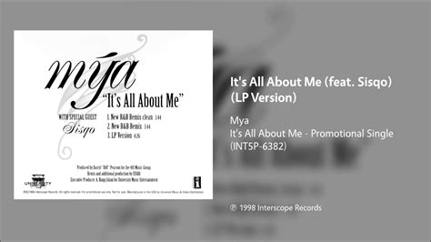 Mya Its All About Me Feat Sisqo Lp Version Youtube