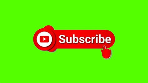 New Green Screen Subscribe Button Full Hd Copyright Free Youtube