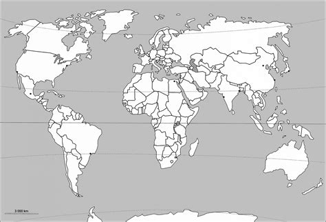 Carte du monde format a4 à imprimer - infini photo