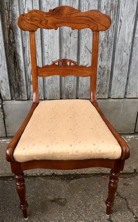 4.5 out of 5 stars 420. Set of 8 Swedish Empire Flaming Tiger Elm Wood Dining Room ...