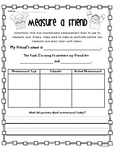 Help your kid to identify hindi alphabets with practice worksheet. measure a friend.pdf, use two non-standard measurement ...