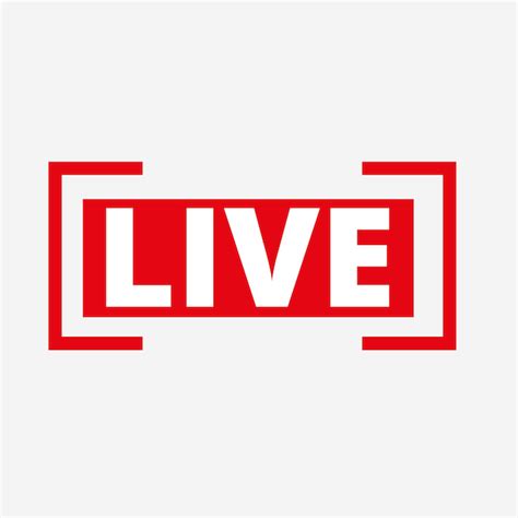 Premium Vector Red Live Button Icon For Tv And Streaming