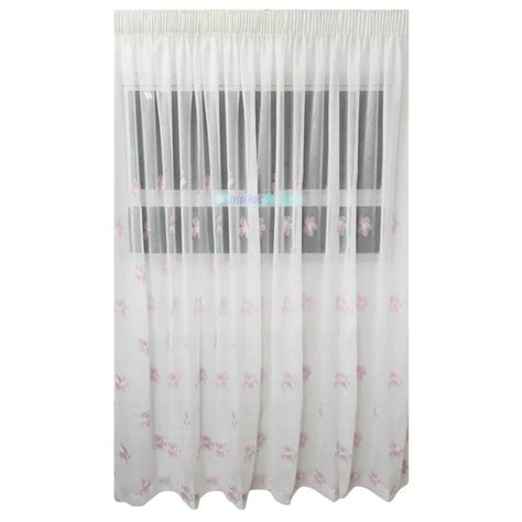 Flower Voile Curtain Pink Matoc Designs