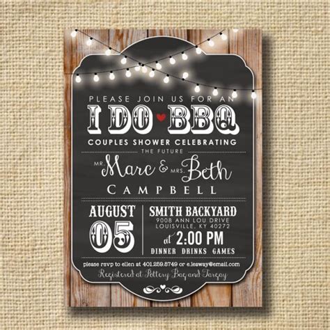 Although this design shows that it is for rehearsal dinner invitations, it can also be for birthday party invitations, engagement party invitations, or any other type of. I Do BBQ Invitation Engagement Party Invite Couples Shower ...
