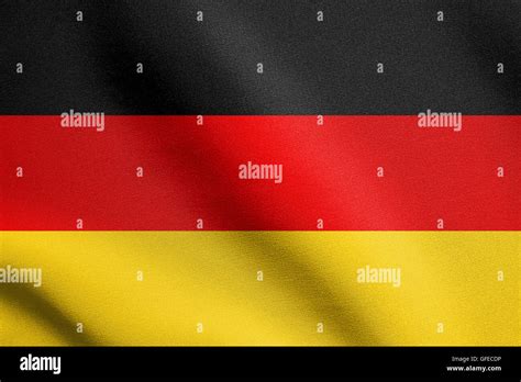 Flag Of Germany Waving In The Wind With Detailed Fabric Texture German